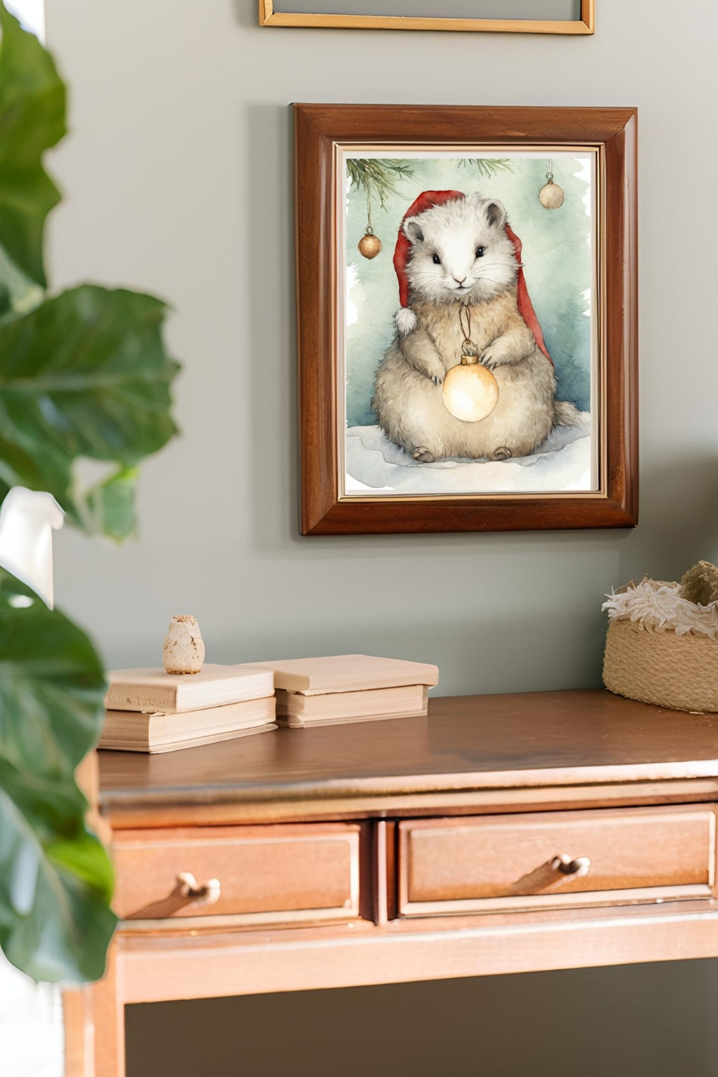 Christmas Hamster Spirit Digital Wall Art - Fluffy Cutes Decor