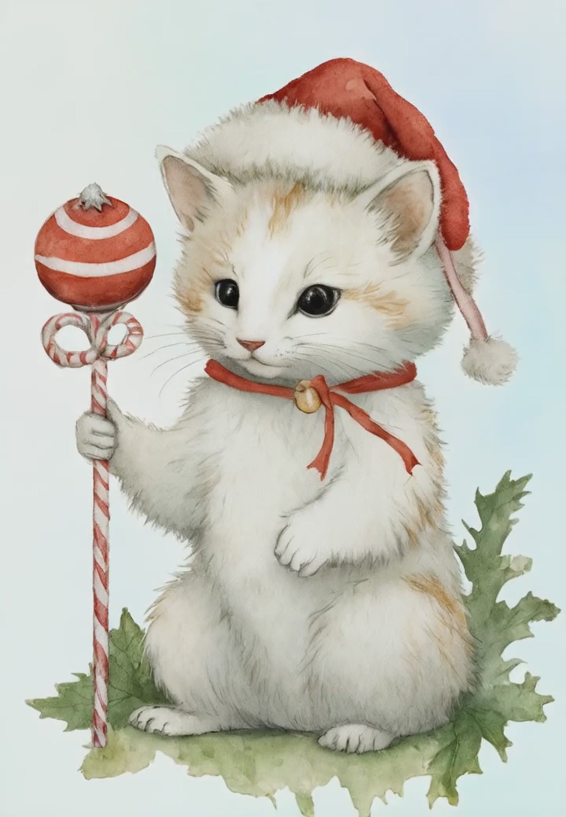 Magical Christmas Cat Digital Wall Art Video - Fluffy Decor